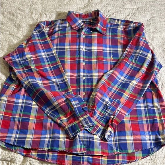 Polo Ralph Lauren Multicolor Plaid Button Down Shirt size 2XL tall - Picture 2 of 9